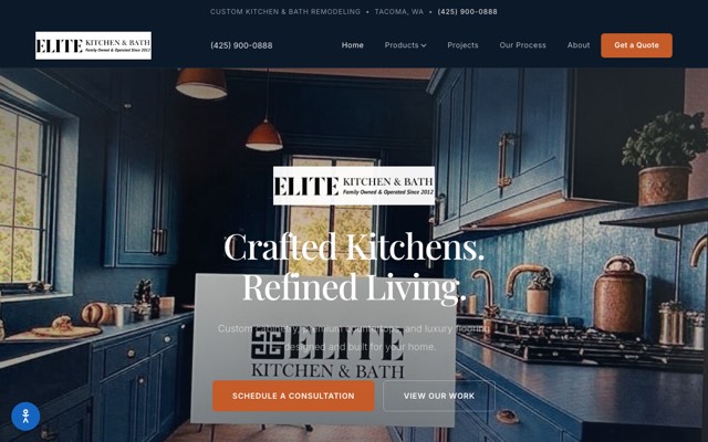 Elite Kitchen & Bath website
