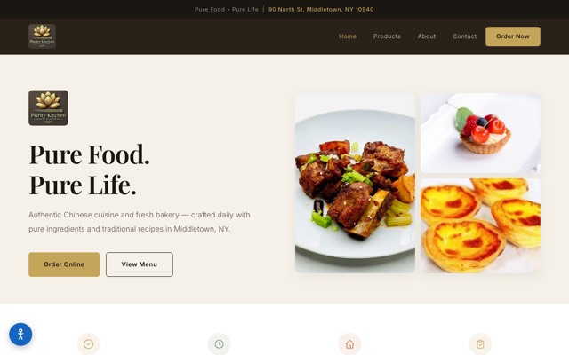 Nourishing Food NY website