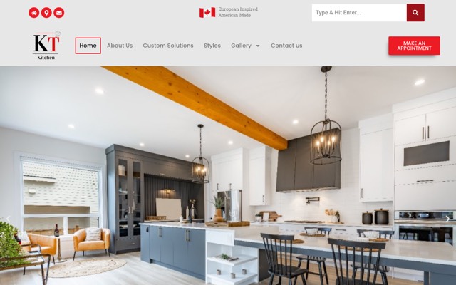 KT Kitchen Cabinetry website