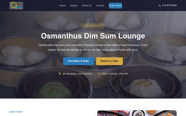 Osmanthus Dim Sum Lounge website