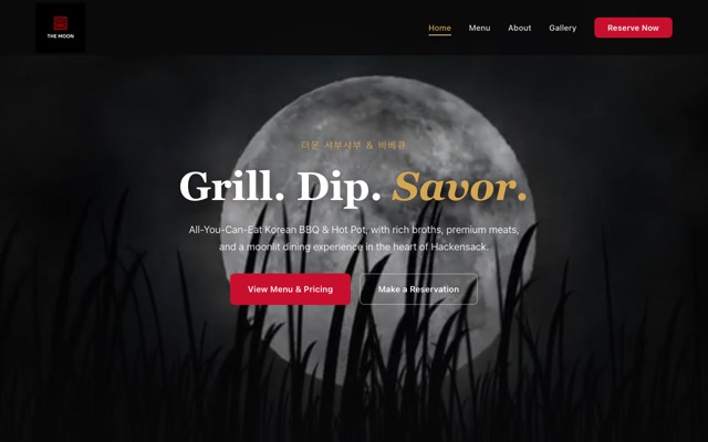 The Moon KBBQ website