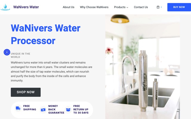 Wanivers Water website